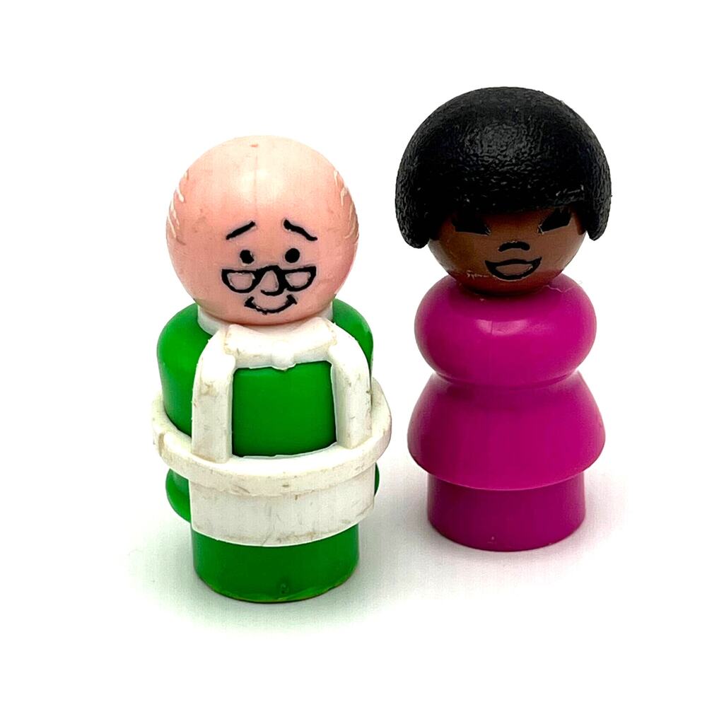 Fisher-Price Little People Mr. Hooper & Susan  Vintage 1975 Sesame Street